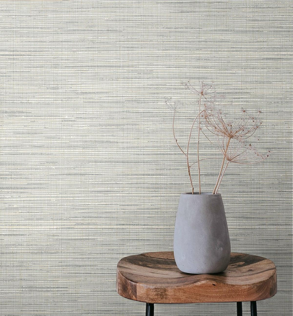 Seabrook Mei Stringcloth Grey Wallpaper