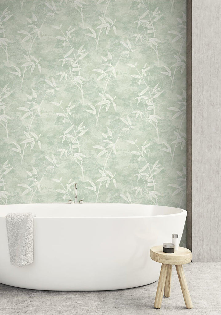 Seabrook Honshu Bamboo Green Wallpaper