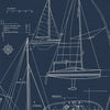 Seabrook Sail Away Navy Blue Wallpaper