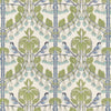 G P & J Baker Birds & Cherries Green/Blue Fabric