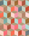 Mindthegap Coloured Geometry Pattern Wallpaper