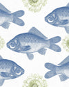 Mindthegap Fish Blue Seaside Wallpaper