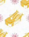 Mindthegap Sardines Yellow Seaside Wallpaper