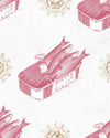 Mindthegap Sardines Red Seaside Wallpaper