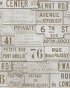 Mindthegap Vintage Signs Taupe Urban Wallpaper