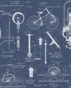 Mindthegap Patents Blue Vintage Science Wallpaper