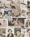 Mindthegap Retro Ads Sepia Retro Wallpaper