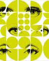 Mindthegap Eyes And Circles Lime Contemporary Wallpaper