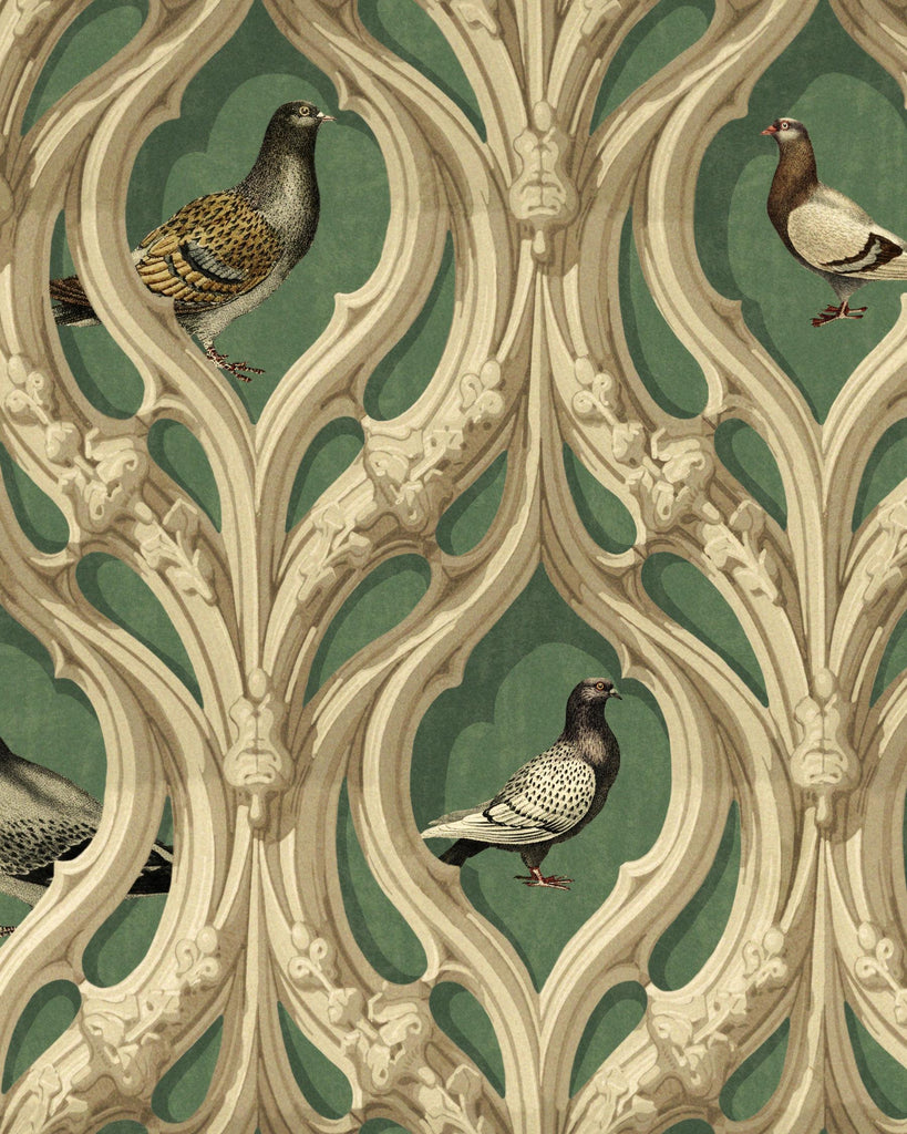 MindTheGap MANOR'S WALLS GREEN/TAUPE Wallpaper