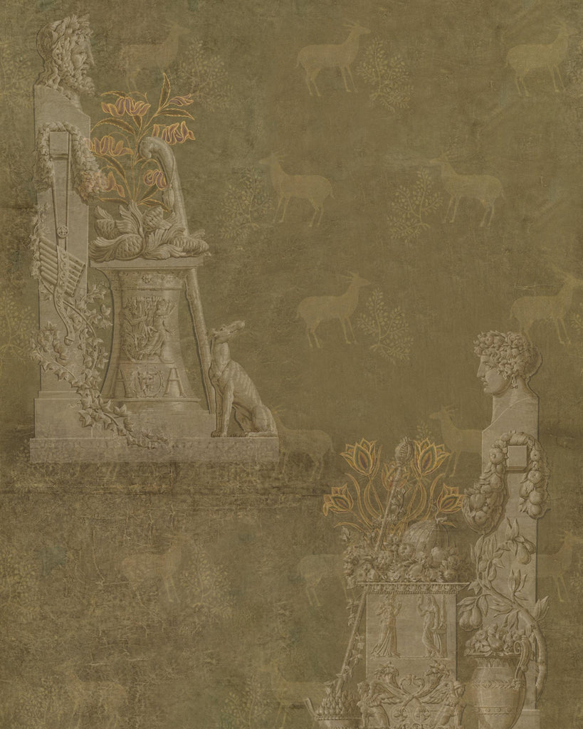 MindTheGap SCULPTURAL Moss TAUPE Wallpaper