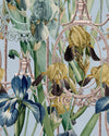 Mindthegap Fleurs D'Iris Aquamarine The Royal Garden Wallpaper