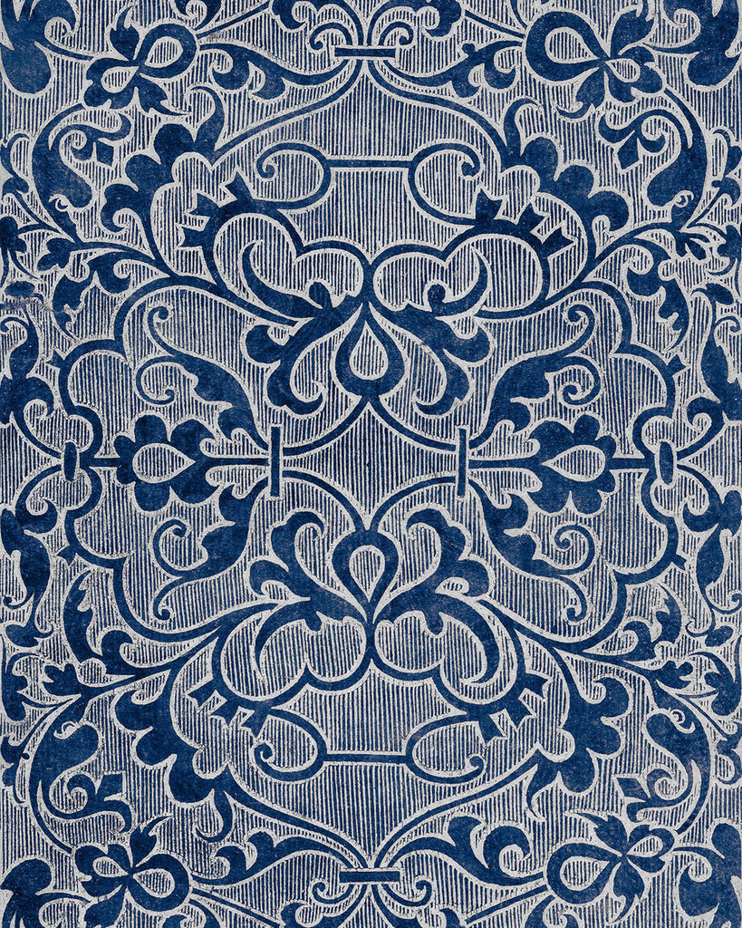 MindTheGap DECO TRELLIS INDIGO/GREY Wallpaper