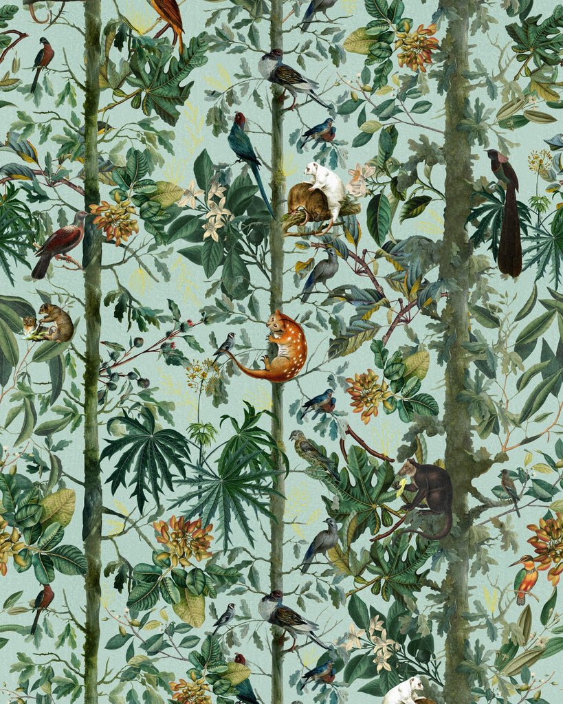 MindTheGap WILDLIFE OF PAPUA GREEN/BLUE/RED/YELLOW Wallpaper