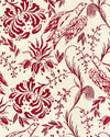 Mindthegap Folk Embroidery Crimson Transylvanian Roots Wallpaper