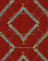 Mindthegap Decorative Harness Burgundy The Derby Wallpaper