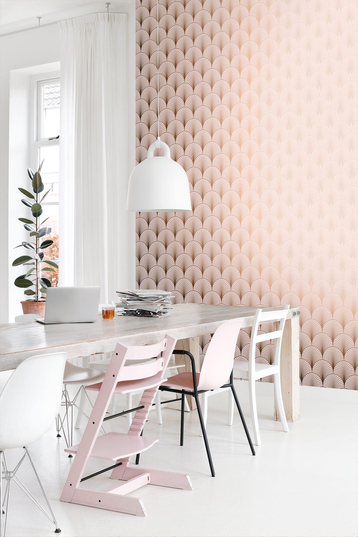 Brewster Home Fashions Lempicka Art Deco Motif Pink Wallpaper ...