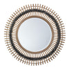 Decoratorsbest Grove Bamboo Braided Mirror, Gray
