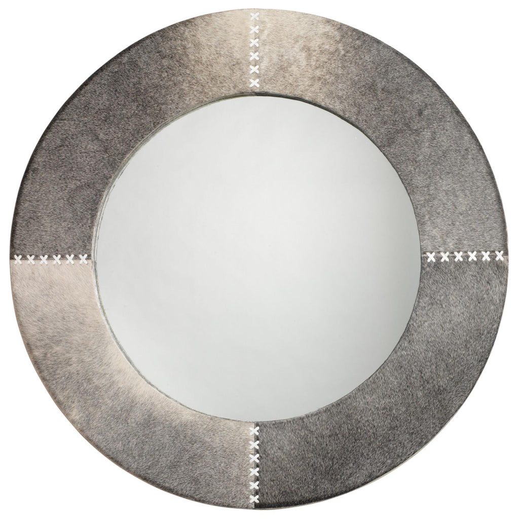 Jamie Young Round Cross Stitch Grey Mirrors