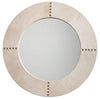 Decoratorsbest Round Cross Stitch Mirror, White Hide