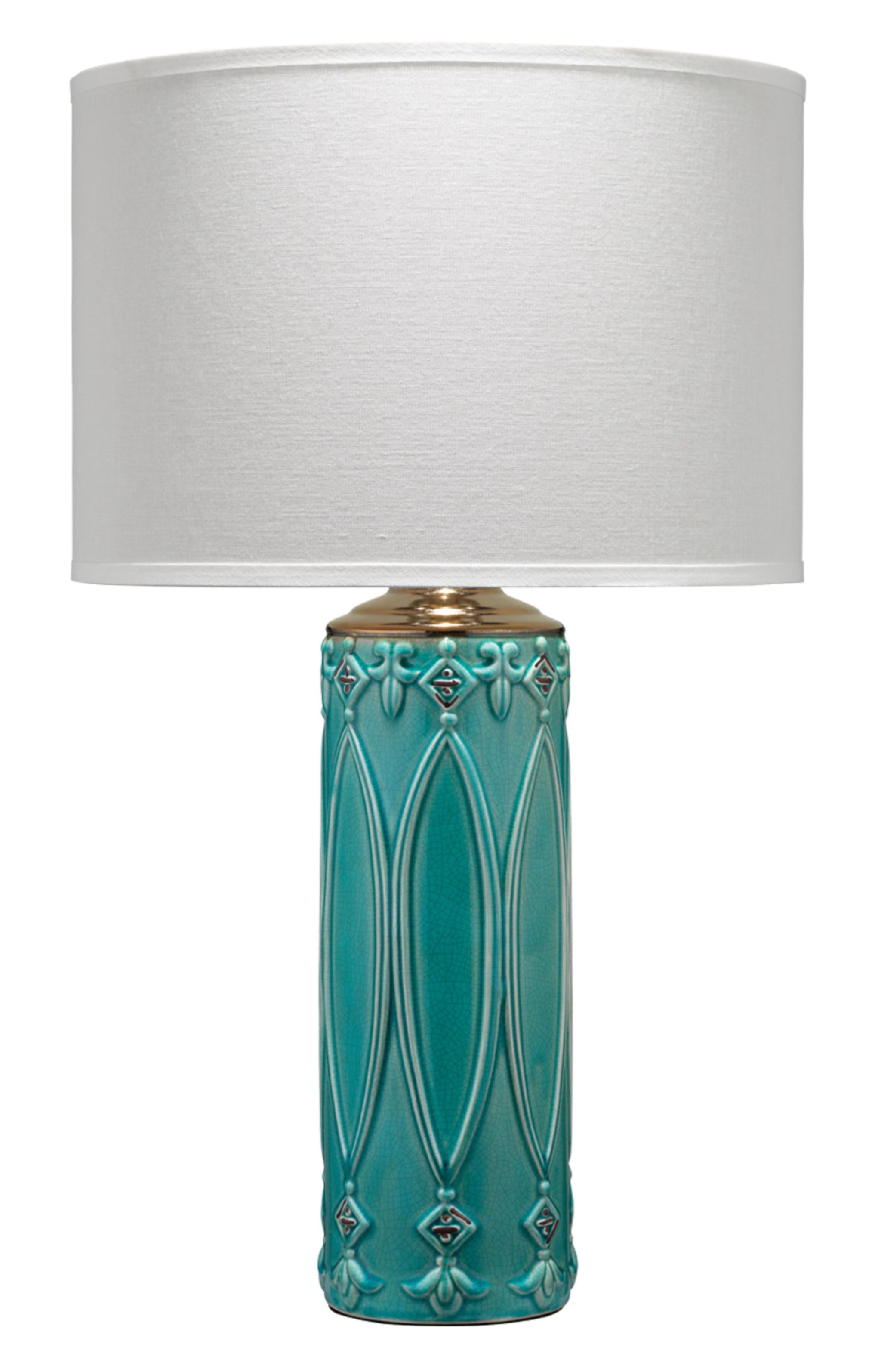 Teal nightstand deals lamp