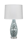 Decoratorsbest Filigree Ceramic Table Lamp, Blue