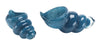 Decoratorsbest Ariel Blown Glass Decorative Shells, Blue