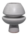 Decoratorsbest Foundation Decorative Ceramic Vase, Grey