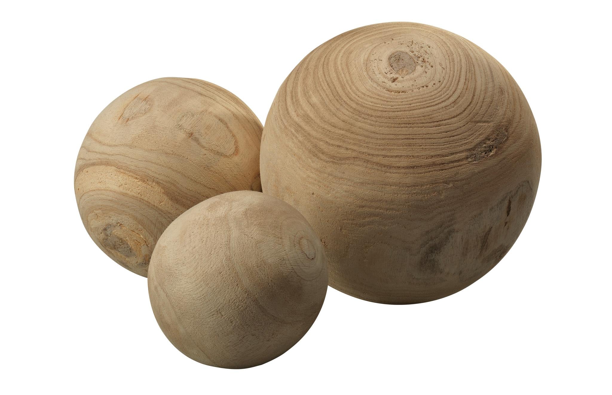 Jamie Young Natural Malibu Wood Balls (Set of 3)