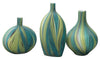 Decoratorsbest Stream Decorative Glass Vessels (Set Of 3)