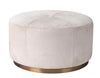 Jamie Young Thackery Hide On Roud Pouf, Large