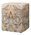 Jamie Young Ink Blot Faux Marble Side Table, Cream