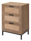 Decoratorsbest Reed 3 Drawer Side Table