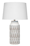 Decoratorsbest Dalia Ceramic Table Lamp, White