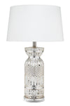 Decoratorsbest Isla Glass Table Lamp, Silver