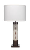 Jamie Young Bronze And White Hide Sheridan Table Lamp