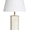 Dana Gibson White Croc  Lamp With White Shade