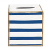 Dana Gibson Navy Stripe Tissue Box