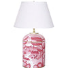 Dana Gibson Pink B Ristow Tea Caddy Lamp