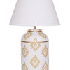 Dana Gibson Taupe Block Print Lamp