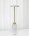 Couture White Marble  Sammy Drink Table