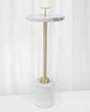 Couture White Marble  Dean Drink Table