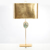 Couture Green Abalone Shell With Gold Leaf Finish Lamp On A Crystal Base 36