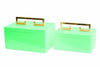 Couture High Gloss Mint Lacquered Box With Gold Leaf Handle Avondale Boxes [Set Of 2] Mint