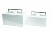 Couture Avondale Boxes [Set Of 2] White With Silver High Gloss White Lacquer Box With Silver Leaf Handle Decorative Accent