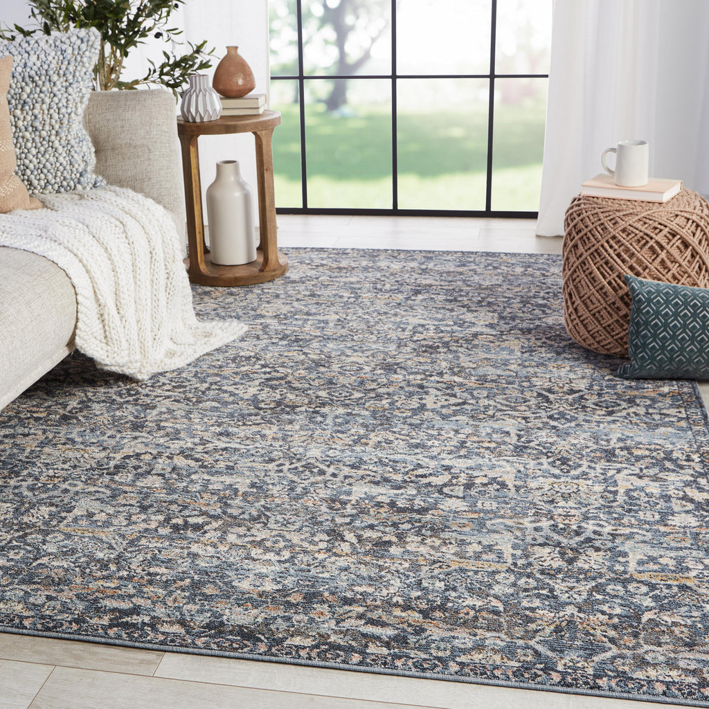 Vibe By Jaipur Living Odette Oriental Dark Blue/ Gray Area Rug (5'3"X8')