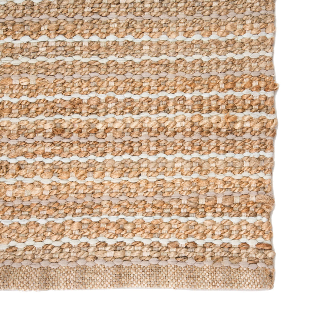 Jaipur Living Cornwall Natural Striped Beige/ Blue Runner Rug (2'6"X9')