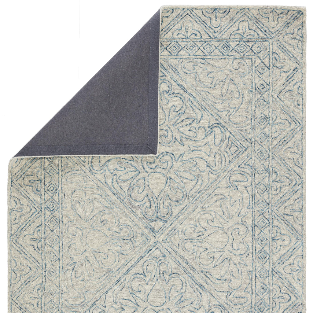 Jaipur Living Carmen Handmade Trellis Blue/ Light Gray Area Rug (5'X8')