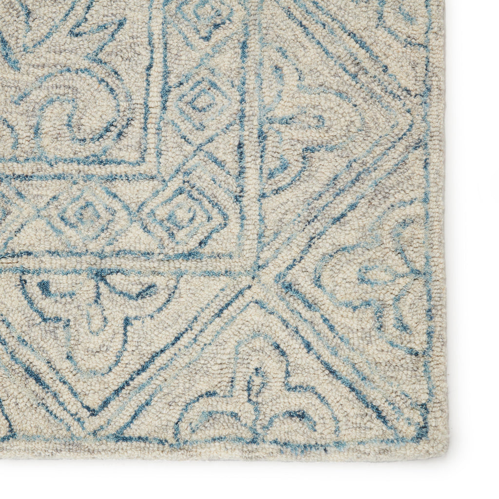 Jaipur Living Carmen Handmade Trellis Blue/ Light Gray Area Rug (8'X10')