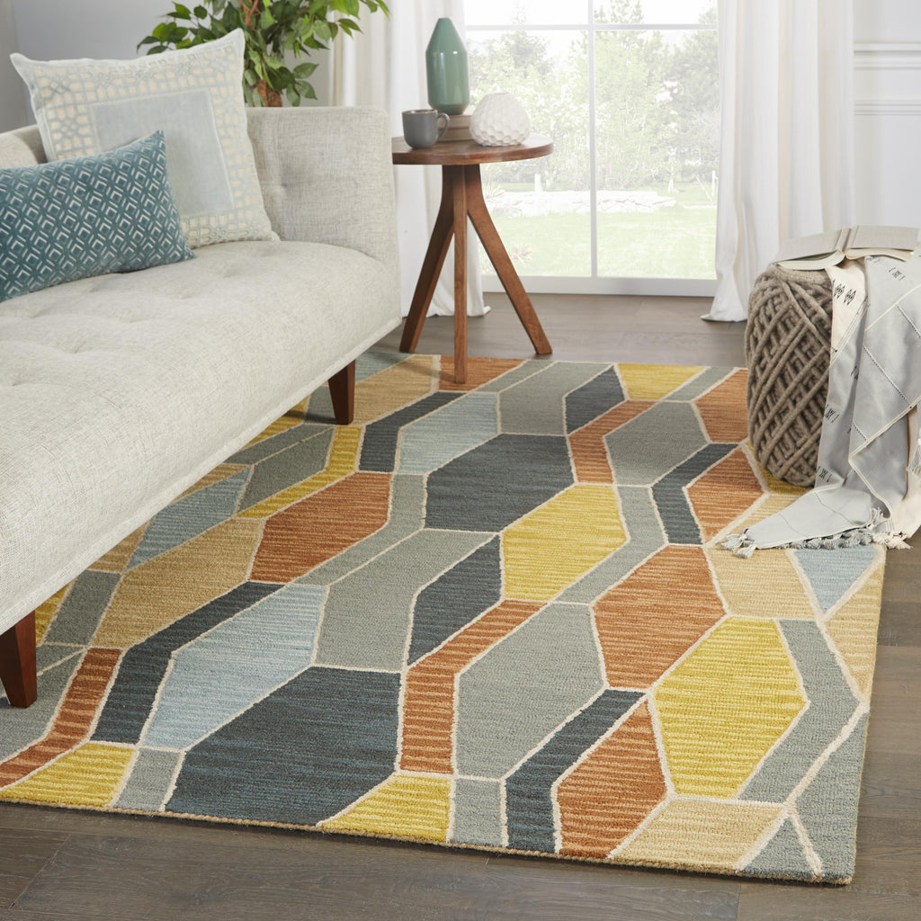 Vibe By Jaipur Living Sade Handmade Geometric Gray/ Gold Area Rug (8'X10')