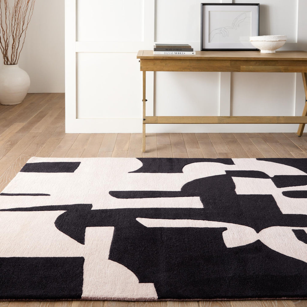 Jaipur Living Noverre Handmade Abstract Black/ Cream Area Rug (10'X14')